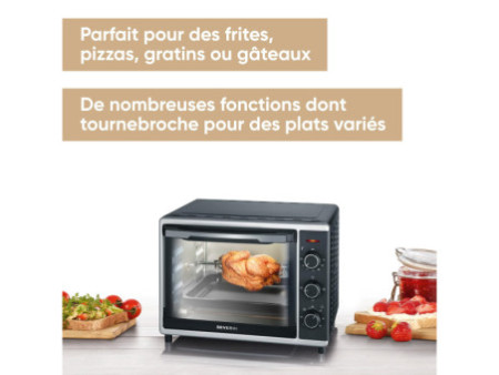 SEVERIN Four toasteur TO 2056, fonction chaleur tournante