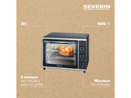 SEVERIN Four toasteur TO 2056, fonction chaleur tournante