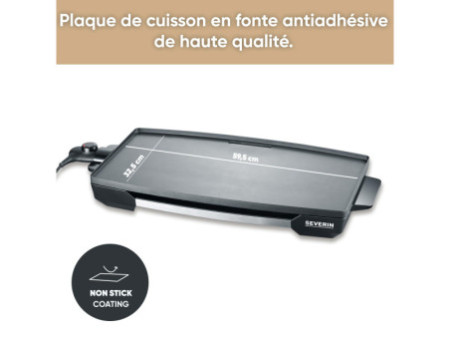 SEVERIN Plancha KG 2397, 2.200 watts, noir
