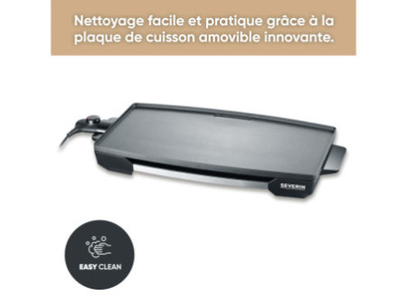 SEVERIN Plancha KG 2397, 2.200 watts, noir