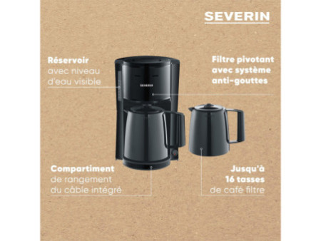 SEVERIN Cafetière électrique KA 9307, noir