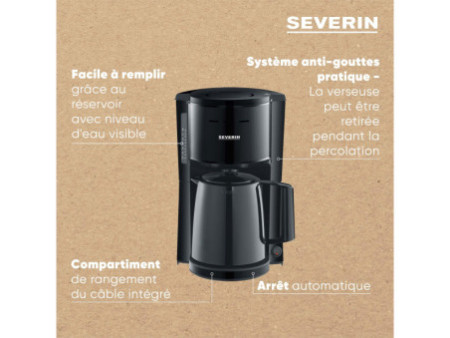 SEVERIN Cafetière électrique KA 9306, noir