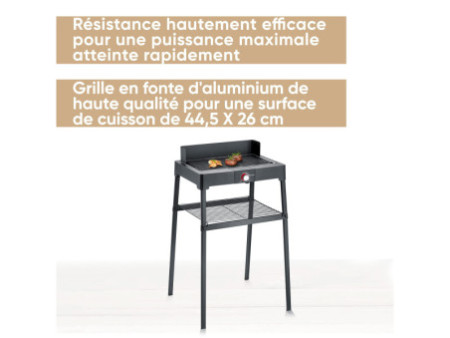 SEVERIN Barbecue électrique PG 8568, avec plaque de grill