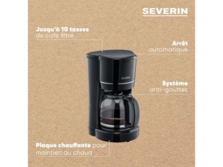 SEVERIN Cafetière électrique KA 4320, 900 W, noir