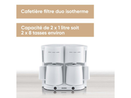 SEVERIN Cafetière électrique duo KA 9314, blanc