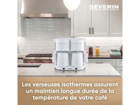 SEVERIN Cafetière électrique duo KA 9314, blanc