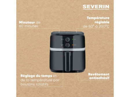 SEVERIN Friteuse à air chaud FR 2452, 5,0 litres
