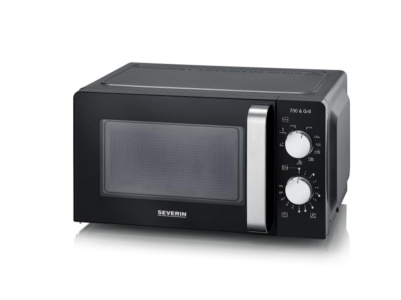 SEVERIN Micro-ondes MW 7781, fonction grill, noir/argent