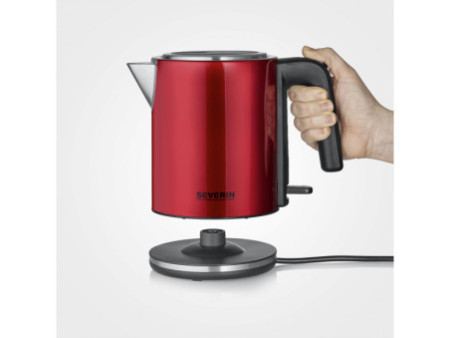 SEVERIN Bouilloire WK 3427, 1 litre, inox/rouge