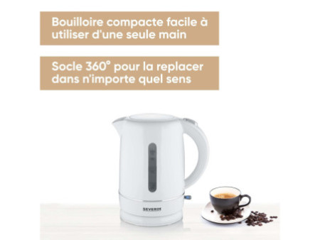 SEVERIN Bouilloire WK 4325, 1,7 litre, blanc