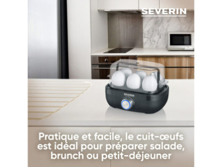 SEVERIN Cuiseur à oeufs EK 3166, pour 6 oeufs, noir