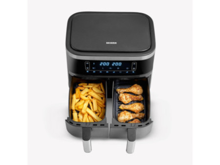 SEVERIN Friteuse à air chaud FR 2453, 2 x 3,8 litres