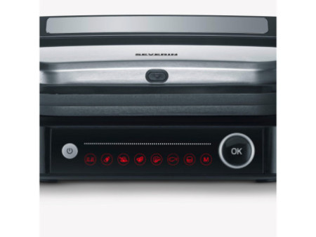 SEVERIN Gril électrique SEVINI Pro KG 2395, argent/noir