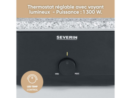 SEVERIN Raclette-gril RG 2366, pierre et plaque de cuisson