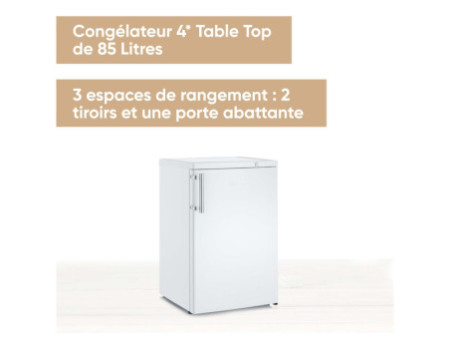 SEVERIN Congélateur sous plan GS 8865, 85 litres, blanc