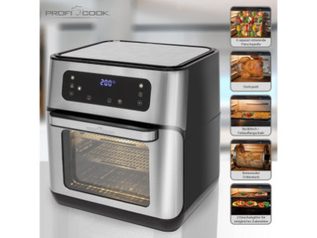 PROFI COOK Friteuse à air chaud PC-FR 1200 H, noir/gris