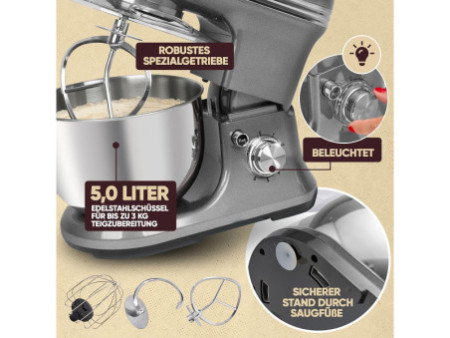 PROFI COOK Machine à pétrir PC-KM 1197, anthracite