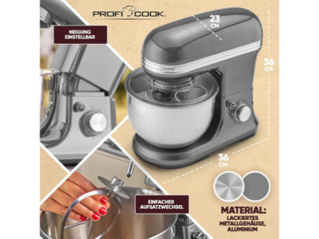 PROFI COOK Machine à pétrir PC-KM 1197, anthracite