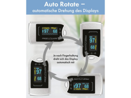 PROFI CARE Oximètre de pouls 3en1 PC-PO 3104, blanc