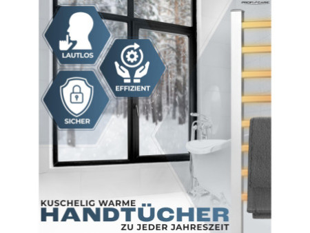 PROFI CARE Chauffe-serviettes électrique PC-EHW 3115, argent