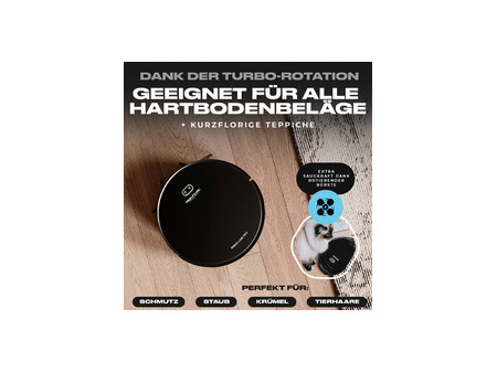PROFI CARE Aspirateur robot PC-BSR 3108, noir