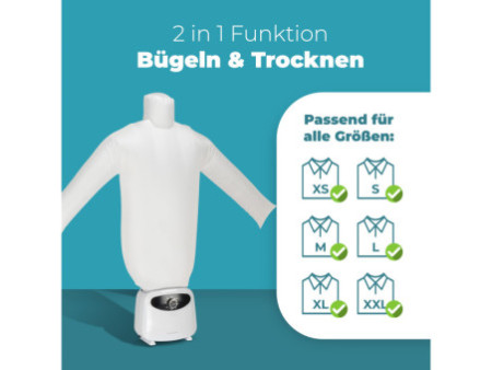 PROFI CARE Mannequin de repassage PC-HBB 3117, blanc
