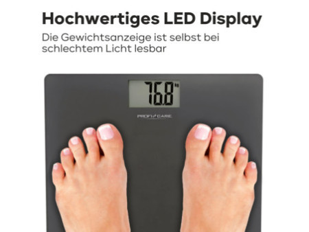PROFI CARE Pèse-personne digital en verre PC-PW 3122, gris