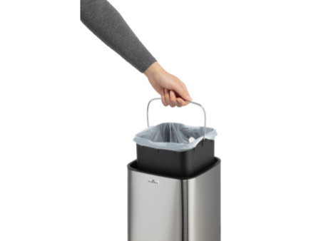 DURABLE Poubelle automatique 'NO TOUCH', 6 litres, argent