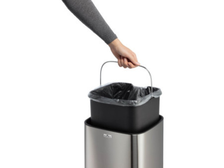 DURABLE Poubelle automatique 'NO TOUCH', 21 litres, argent