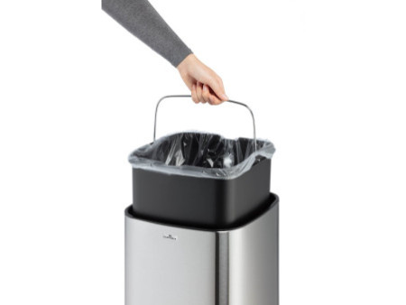 DURABLE Poubelle automatique 'NO TOUCH', 35 litres, argent