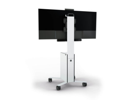 DURABLE Meuble TV mobile 'COWORKSATION', blanc