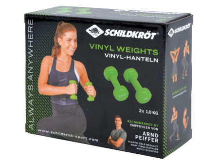 SCHILDKRÖT Haltères vinyle, set de 1,0 kg, vert