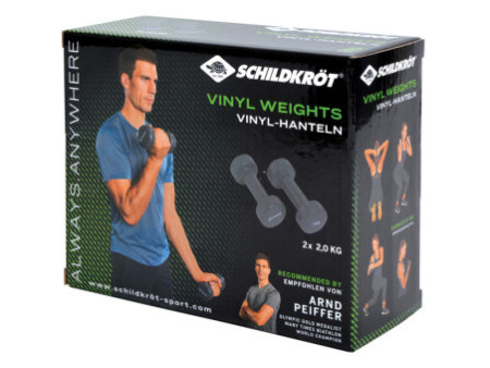 SCHILDKRÖT Haltères vinyle, set de 2,0 kg, anthracite