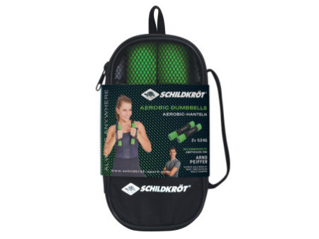 SCHILDKRÖT Haltères Soft, set de 0,5 kg, noir/vert