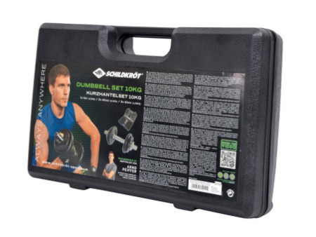 SCHILDKRÖT Haltère à barre courte, set de 10,0 kg, coffret