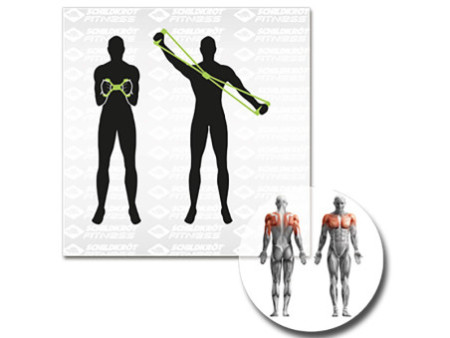 SCHILDKRÖT Kit de cordons de résistance, 3 pièces, noir/vert