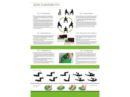 SCHILDKRÖT Coussin de soutien dorsal Seat Cushion Fit+, rond