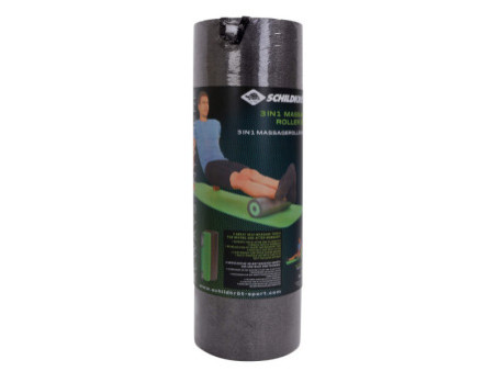 SCHILDKRÖT Rouleau de massage et de fascia 3 en 1, noir/vert
