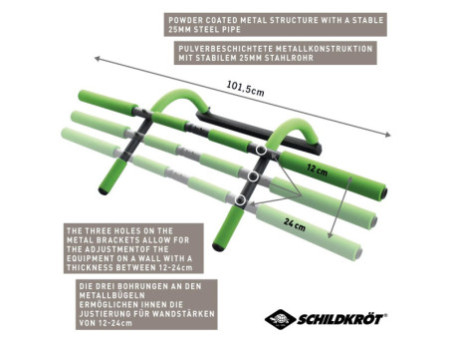 SCHILDKRÖT Barre de traction multifonctionnelle 4 en 1, noir