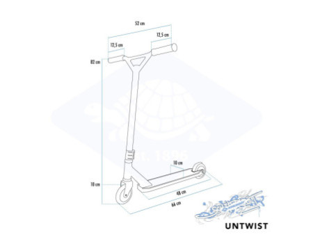 SCHILDKRÖT Trottinette Stunt Scooter Untwist Fire