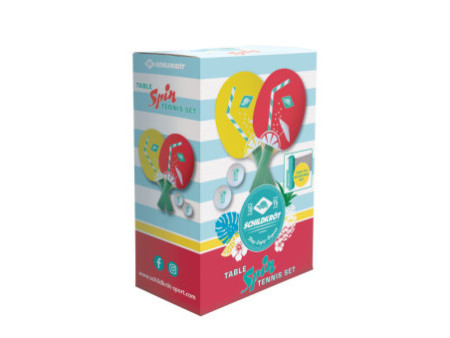 SCHILDKRÖT Set de tennis de table Spin, motif tropical