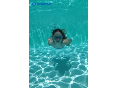 SCHILDKRÖT Lunettes de natation Junior 'Capri', bleu/vert