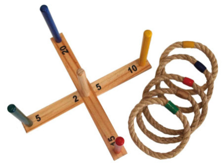 SCHILDKRÖT Jeu de lancer d'anneau 'Ring Toss', en bois