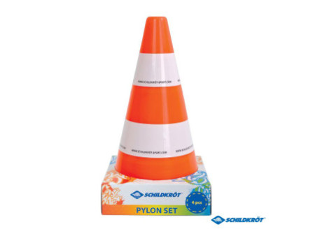 SCHILDKRÖT Cônes de signalisation, set de 4, orange / blanc
