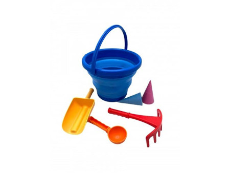SCHILDKRÖT Kit de jouets de plage 7en1, bleu
