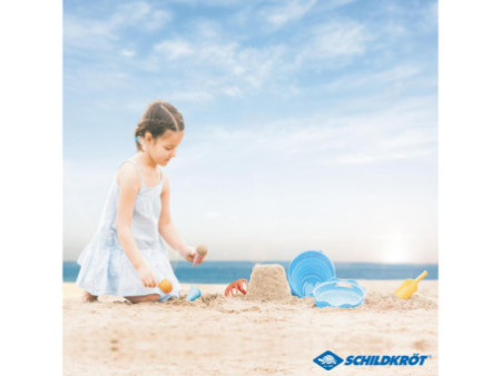SCHILDKRÖT Kit de jouets de plage 7en1, rouge