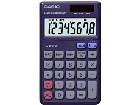 CASIO Calculatrice de poche SL-300 VERA, solaire / à pile