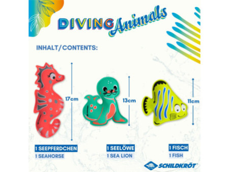 SCHILDKRÖT Petits animaux de plongée en néoprène, set de 3