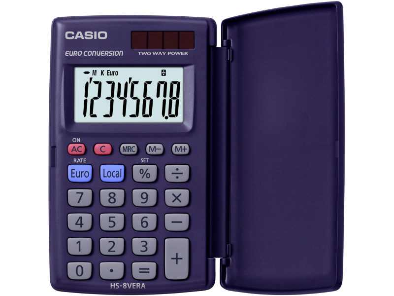 CASIO Calculatrice de poche HS-8 VERA, alimentation solaire