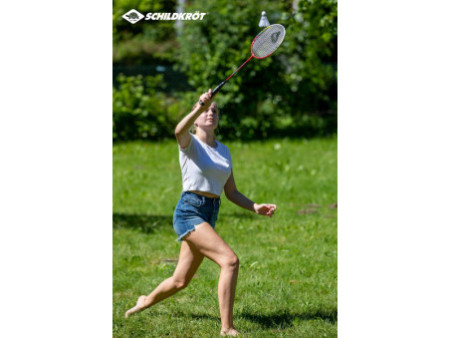 SCHILDKRÖT Set de badminton 2 joueurs, rouge / jaune